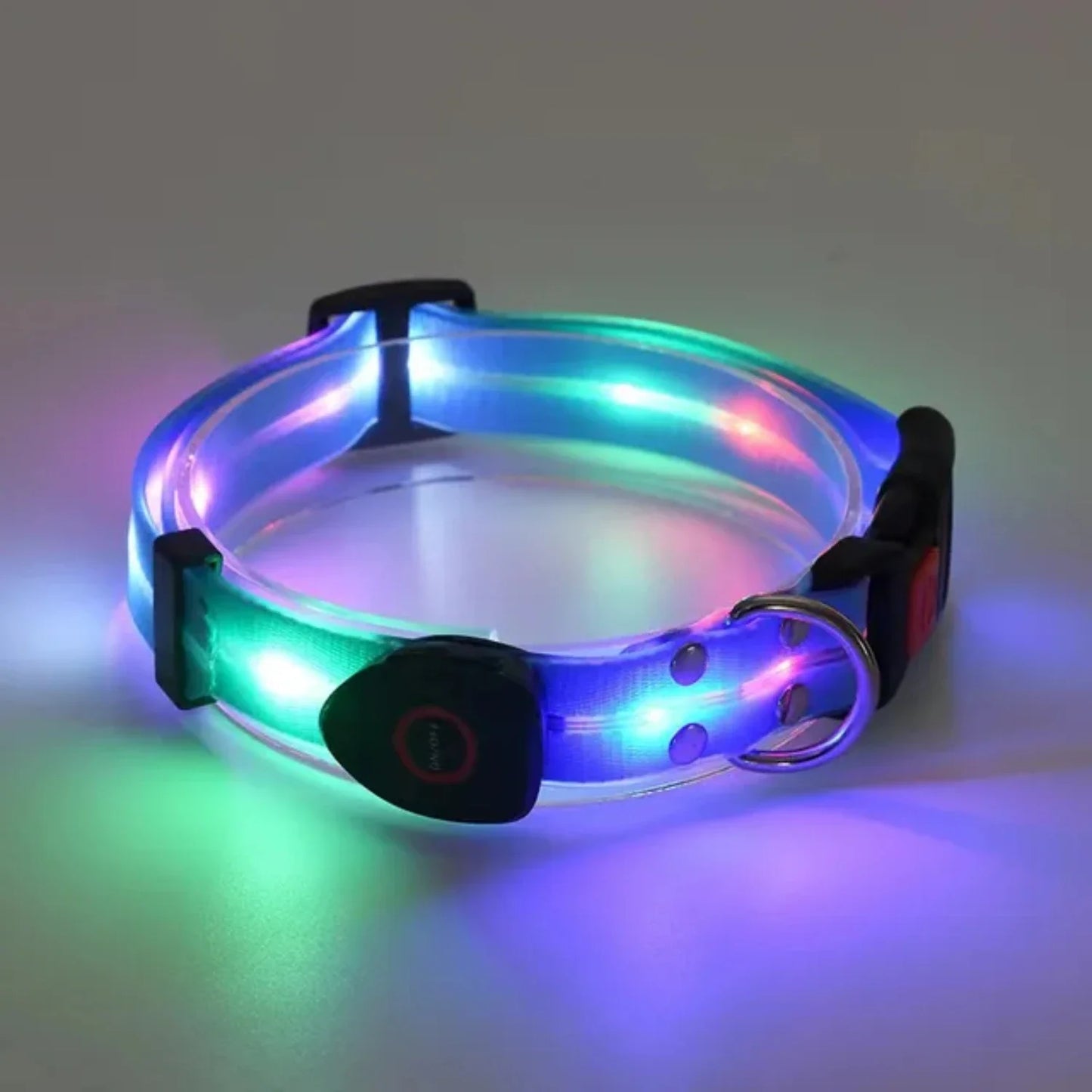 Adjustable, Rechargeable, and Safe LED Light Pet Collar SIMPLY LED