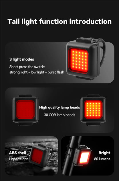 Mini Bike Lamp White Front Bicycle Light Red Warning Taillight MTB Safety Light SIMPLY LED