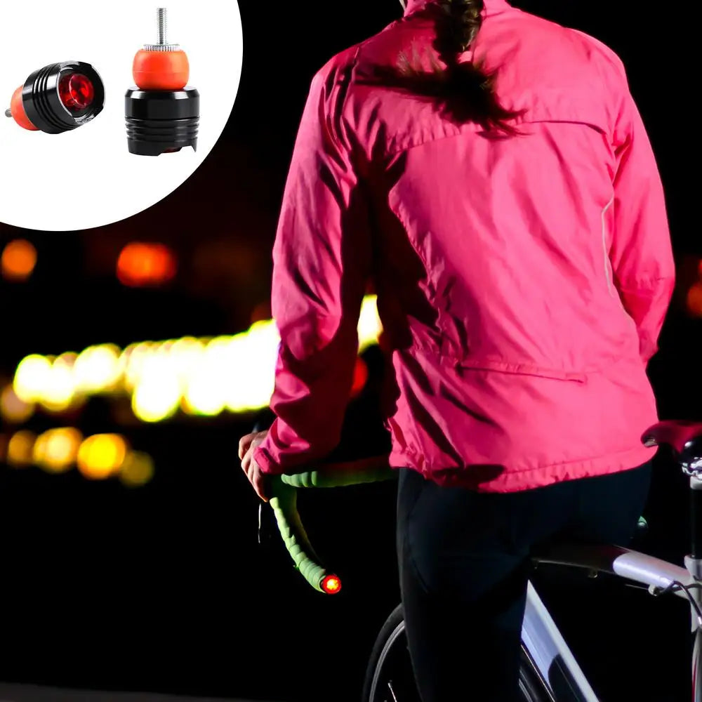 2x Night Riding Cycling LED Handlebar Plug Light For Outdoor Activities SIMPLY LED