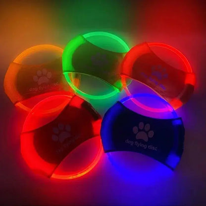 3 Modes Light Glowing LED Dog Flying Discs Toy