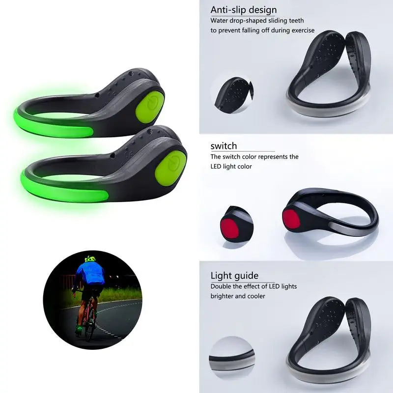 LED Shoe Clip Light Rainproof Flashing Safety Warning Light for Outdoor Sports SIMPLY LED