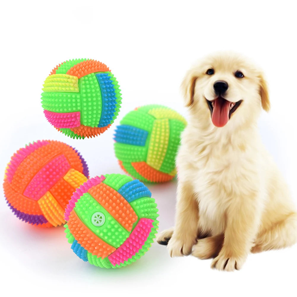 Light up Dog Ball Glow in The Dark Dog Squeaky Toy Non-Toxic Puppy Chew Toys SIMPLY LED