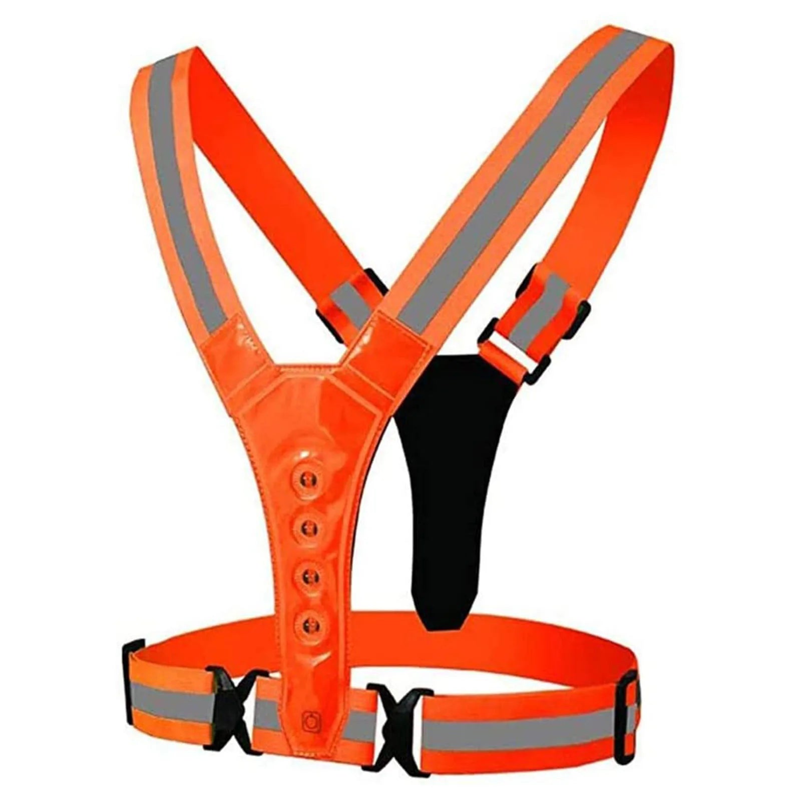 LED Reflective Vest Adjustable Straps Safety 3 Light Modes for Night Running SIMPLY LED