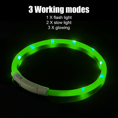 Led USB Night Safety Flashing Glow Pet Collar SIMPLY LED